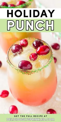 Need a fun party cocktail? This alcoholic party punch for a crowd is an easy holiday drink. So refreshing while being festive, this holiday punch recipe is perfect for celebrating! Feel free to leave out the vodka for a non-alcoholic version! Punches For Parties Non Alcoholic, Drinks For Potluck Parties, Easy Vodka Punch For A Crowd, Sugar Free Christmas Punch, Thanksgiving Drinks Non Alcoholic Easy, Drink Dispenser Recipes Non Alcoholic, Holiday Spiked Punch, Festive Holiday Drinks Alcohol, Alcoholic Punches For A Party