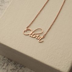 Personalized Name Necklace – Zumra Jewels Classic Custom Name Necklace For Birthday Gift, 14k Gold Dainty Name Necklace For Personalized Gift, Signature Rose Gold Jewelry With Name Detail, 14k Gold Signature Name Necklace As Gift, 14k Gold Personalized Signature Jewelry, Signature 14k Gold Name Necklace Gift, Personalized Signature Necklaces For Personalized Gifts, Rose Gold Nameplate Necklace For Anniversary, Custom Rose Gold Nameplate Necklace For Anniversary