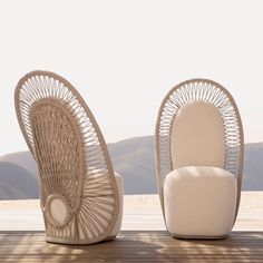 Designed by Marcel Wanders Studio. Featuring a signature radial rope pattern that creates a sophisticated rhythm, our Maui collection is nomadic luxury. Bold and design-driven, the Maui High-Back Dining Chair is a dynamic addition to your dining table — enjoy a generous seat cushion with a multi-dimensional rounded back hand woven from all-weather taupe rope, all on a sliver of an aluminum plinth base. Refined and yet Bohemian, this conversation piece adds unexpected interest to any dining space Rope Pattern, Outdoor Textiles, High Back Dining Chairs, Marcel Wanders, Sun Lounge, Stone Planters, Work Horses, Dining Chair Design, Fabric Houses