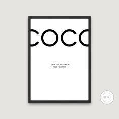 a black and white poster with the words coco on it