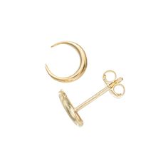 Day or night, these Au Naturale 14k gold crescent moon earrings are a fashionable accent to your look. Day or night, these Au Naturale 14k gold crescent moon earrings are a fashionable accent to your look. Length: 0.3 in. Backings: post Metal: 14k gold Finish: polished Packaging: pouch Size: One Size. Gender: female. Age Group: adult. Packaging Pouch, Moon Stud Earrings, Gold Crescent Moon, Post Metal, Crescent Moon Earrings, Moon Studs, Au Naturale, Moon Earrings, Crescent Moon