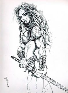 Warrior Woman Drawing, Viking Sketch, Monk Tattoo, Viking Female, Warrior Monk, Viking Drawings, Warrior Female, Viking Warrior Tattoos, Female Warrior Tattoo