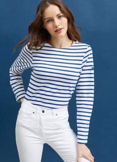 Breton Stripe Shirt | MINQUIERS MODERNE | Saint James® Official Site – Saint James USA Breton Stripe Shirt, Sailor Shirt, French Women Style, Saint James, Preppy Outfit, Stripe Shirt, Men Fits, Boyfriend Fit, Preppy Outfits