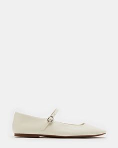 MAPLE Ivory Leather Mary Jane Ballet Flat | Women's Flats – Steve Madden Wedding Day Flats, Mary Jane Flats With Almond Toe Medium Width, Mary Jane Flats With Almond Toe, Mary Jane Almond Toe Medium Width Flats, Medium Width Almond Toe Mary Jane Flats, Mary Jane Flats With Low Heel For Work, Mary Jane Ballet Flats With Low Heel, Mary Jane Shoes For Spring Workwear, Mary Jane Ballet Flats With Leather Sole