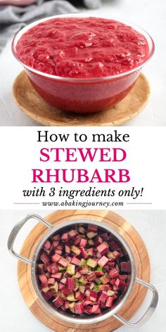 how to make stew with rhubarb and 3 ingredients only - step by step instructions