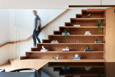 Stair Shelves, Stairs Design Modern, Understairs Storage, Stair Storage