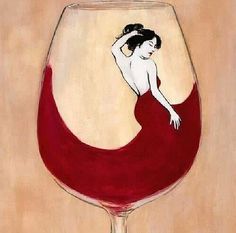 Wine Art Painting, Lady In Red Painting, Red Wine Art, Soyut Sanat Tabloları, Woman Wine, Amazing Art Painting, Painting Class