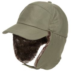 a hat with a fur brim on it