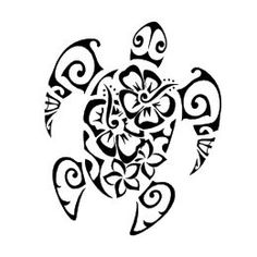 a black and white drawing of a turtle with flowers on it's back, in the shape of a heart