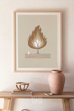 Burning Bush, Moses, Gods encounter, Bible Illustration, Minimalist, modern, and boho pastel art, Modern Scripture, Boho Christian Art, Bible Sketches, Christian Home Decor, Bible Quote Print, Modern Bible Verse, Modern Christian Art, jesus art, bible art, Biblical wall art,  bible sketch , Jesus, nursery christian, Biblical wall art Boho Scripture, Moses And The Burning Bush, The Book Of Exodus, Bible Sketches, The Burning Bush, Book Of Exodus, Exodus 3, Modern Christian Art