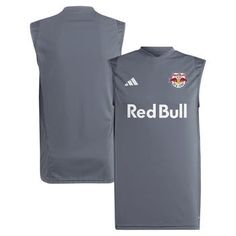 Your New York Red Bulls work hard, but this training jersey from adidas helps you work harder. Along with AEROREADY performance technology to keep you dry and comfortable, the breathable sleeveless design helps you hone your skills  even in the blistering heat. Plus, the bold New York Red Bulls graphics on the chest and jersey-like design get you looking like you're part of the squad. Machine wash, tumble dry low V-neck Sleeveless Brand: adidas Material: 100% Recycled Polyester Training Jersey S Adidas Sporty Sleeveless Tank Top, Adidas Sleeveless Sports Tank Top, Adidas Sleeveless Tank Top For Sports, Sleeveless Jersey Sportswear Top, Sleeveless Jersey Sports Top, Athleisure Activewear With Team Logo For Sports, Sporty Sleeveless Top With Team Logo, Adidas Training Tops With Three Stripes Branding, Adidas Breathable Sports Tops