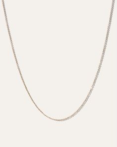 A delicate, chic classic that never goes out of style, a cable chain necklace is a must-have in every jewelry box. Even better: ours is made of 14k gold, justly priced, and looks great whether you’re layering it or wearing it solo.  | Quince | Women's 14k Gold Petite Cable Chain in Yellow Gold Rose Gold Cable Chain Necklace For Everyday, Everyday Rose Gold Cable Chain Necklace, Classic Everyday Chain Necklace With Delicate Chain, Delicate White Gold Cable Chain Necklace, Minimalist 14k Gold Double Chain Necklace, Timeless Delicate Chain Necklace In Rose Gold, Classic Jewelry Cable Chain For Layering, Delicate Rose Gold Cable Chain Necklace, Classic Jewelry With Cable Chain For Layering