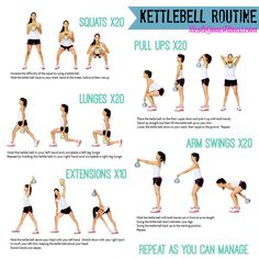 a woman doing kettlebell squats with the instructions to do it on her chest