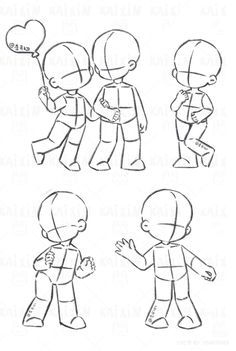 how to draw cartoon characters in different poses