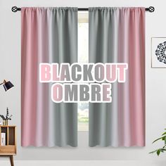 PRICES MAY VARY. Package Includes: Set of 2 gradient 70%-80% blackout curtains. They feature a rod pocket/pole top construction, 3 inch rod pocket fits most standard rods, bottom 3 inch pocket can reversible hanging. Each measuring: 52 inches wide by 63 inches long for a total width of 104 inches. Contrast Color and ombre blackout Design: Our bedroom curtains have a unique effect. With the one color on the left that gradually become to a another colour on the right, adding a realexed and pop fee Pink And Grey Curtains, Girls Bedroom Light, Grey Curtains Bedroom, Light Blocking Curtains, Drapes For Living Room, Nursery Curtains, Bedroom Light, Grey Room, Grey Curtains