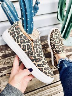 The Genesis Sneaker by Very G {Leopard} – The Dirt Road Fashionista Genesis Sneaker, Holiday Hoodies, Animal Shoes, Dirt Road, Basic Outfits, Purse Jewelry, Romper With Skirt, Vans Classic Slip On Sneaker, Canvas Material