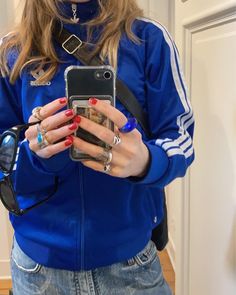 Blue Adidas Tracksuit, Adidas Vintage Jacket, Sneakers Street Style, Adidas Vintage, Tracksuit Jacket