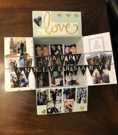 a collage of photos with the words love written on it and some pictures attached to them