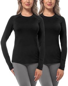 PRICES MAY VARY. Soft and Warm: Thermal underwear for women is made of 90% Polyester and 10% Spandex fabric. Long sleeve thermal shirt uses thermal technical fleece fabric as the bottom layer, providing extra softness and comfort to your skin Moisture Wicking: Women's long sleeve compression shirts are made of breathable quick-drying fiber, which can dry quickly. No matter what activity you are doing, our compression shirts can keep you dry and light all day long Tagless Design: Thermal long sle