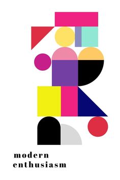 the modern enthusiasm logo with colorful shapes