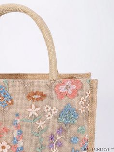 BagForLove - Embroidered Beach Tote with Double Handles - Small Random Pattern Design Product Description Color Multicolor Strap Type Double Handle Details Embroidery Bag Size Small Pattern Type Tropical Style Vacation Type Top Handle Bag Closure Type No-closure Material Polyester Composition 30% Polyester Care Instructions Do not wash Size Chart INCH CM Bag Length Bag Width Bag Height Handle Height 12 inch 3.9 inch 7.5 inch 5.1 inch Bag Length Bag Width Bag Height Handle Height 30.5 cm 10 cm 19 Embroidered Tote Beach Bag, Embroidered Beige Beach Bag, Spring Embroidered Beach Bag, Multicolor Embroidered Beach Bags For Summer, Beige Embroidered Beach Bag, Multicolor Embroidery Beach Bags, Spring Embroidered Tote Beach Bag, Spring Embroidered Beach Bag Tote, Embroidered Natural Bags For Beach