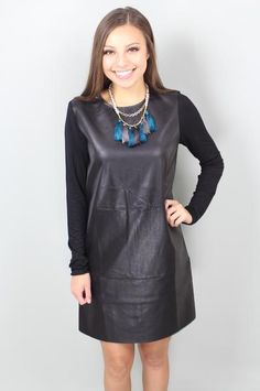 Bad to the Bone Leather Shift Dress: $48 Leather Shift Dress, To The Bone, Bad To The Bone, The Bone, Shift Dress