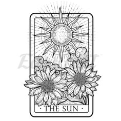 The Sun Tarot Temporary Tattoo Tarot Card Sun Tattoo, Tattoo Care Instructions, Tattoo Sonne, Sun Tarot Card, Card Tattoo Designs, Realistic Temporary Tattoos