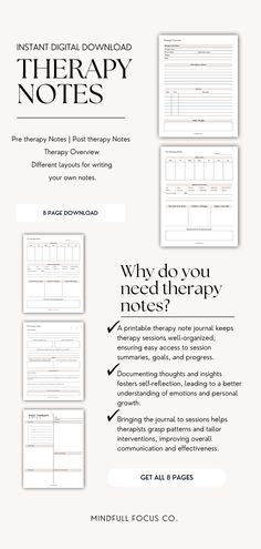 Our pre and post therapy notes are great tools for anyone who wants to track their progress in therapy sessions. Whether you're seeing a therapist for the first time or have been in therapy for a while, these notes are designed to help you get the most out of your sessions. Occupational Therapy Notes Template, Pre And Post Therapy Notes, Writing Therapy Progress Notes, Pre Post Therapy Reflections, Pre Therapy Notes, Therapy Notes Journal, Therapy Preparation, Post Therapy Notes, Therapy Session Aesthetic