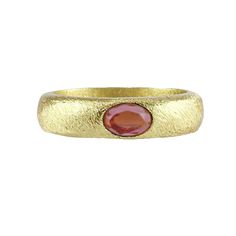 Thick band with oval stone in center Brushed Gold Ring, Red Tourmaline, Oval Stone, Green Amethyst, Oklahoma, Gold Ring, Rose Quartz, Tourmaline, Gold Rings