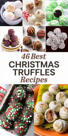 46 Best Christmas Truffles Recipes for the Holidays Eggnog Truffles Recipe, Ginger Bread Truffles, Cocoa Dusted Truffles, Grand Marnier Truffles, Vegan Christmas Truffles, Hazelnut Truffles Recipe, Christmas Cookie Truffles, Holiday Truffles Christmas Desserts, Chocolate Truffles Christmas