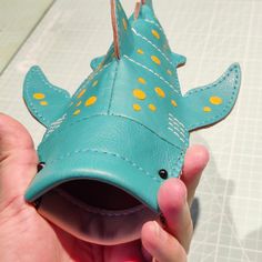 Handcrafted Genuine Leather Cute Shark-shaped Storage Pouch Pen Case Shark Bag Sewing Pattern, Shark Purse, Whale Shark Bag, Shark Airpod Case, Whale Shark Pouch, Cute Shark, Pen Pouch, Storage Pouch, Functional Storage