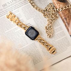 Meet your new favourite watch band. Perfect to add a touch of luxe to any outfit, wear it on repeat to the office, bar and everywhere in between. Crafted from premium stainless steel and plated in 18k Gold to elevate your Apple Watch into a piece of fine jewellery. Our commitment to high quality ensures your bracelet is: Waterproof Rust Free Tarnish Free Nickel Free Plating Need to shorten your band for a firmer fit? Simply flick open & remove the clasp links with your nail - no tool required! O Adjustable Gold Rectangular Apple Watch Band, Gold Leather Apple Watch Band, Adjustable Metal Gold Apple Watch Band, Gold Rectangular Leather Strap Apple Watch Band, Bracelet Apple Watch Band, Luxury Gold Adjustable Apple Watch Band, Apple Watch Stand, Rose Gold Apple Watch, Gold Apple Watch