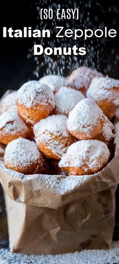 Zeppole are an Italian pastry similar to Bomboloni and are basically fried donut balls made out of Cream Puff dough. Zeppole donuts are rolled in sugar with a fluffy, melt-in-your-mouth center. These Italian donut holes are simple to make and always disappear fast. Finger Donut Recipe, Italian Bomboloni Recipe, Pizza Dough Zeppoles, Pizza Dough Donut Holes, Olive Garden Zeppoli Recipe Copycat, Olive Garden Italian Donuts Recipe, Zeppoli Recipe With Ricotta, Sourdough Zeppole, Zeppoli Recipe Easy