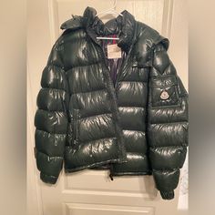 Moncler Puffer Jacket; Olive Green; Barely Worn; Size Xl; Unisex Designer Green Winter Outerwear, Moncler Puffer Jacket, Moncler Puffer, Green Puffer Jacket, Green Puffer, Moncler Jacket, Puffer Jacket, Olive Green, Puffer