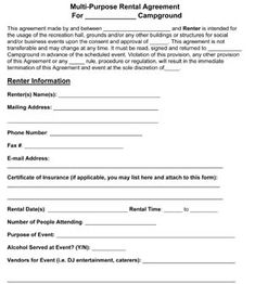 a sample rental agreement form for renters to purchase or rent an apartment in the city