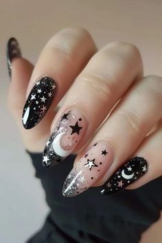 Witch Nails, Boho Nails, Witchy Nails, Punk Nails, Moon Nails, Star Nails, Dream Nails, Gorgeous Nails, Perfect Nails