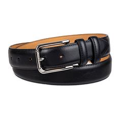 This Stafford men's classic dress belt is the perfect complement to any formal ensemble, adding a touch of polished refinement to your look. The double loop design and sturdy harness buckle makes this belt a reliable accessory for any occasion. Pair it with tailored trousers and a crisp dress shirt for a polished office look, or wear it with a suit for a sophisticated evening ensemble - the options are endless.Belt Length: 46 InBase Material: 100% LeatherFabric Description: LeatherBelt Width: 3 Classic Black Belt Buckles, Classic Formal Belt Buckles, Classic Removable Belt For Workwear, Classic Fitted Belts And Suspenders With Belt Included, Classic Formal Belts And Suspenders With Removable Belt, Elegant Black Formal Belt Buckles, Classic Black Belt For Workwear, Classic Black Belt For Work, Classic Black Belt With Buckle