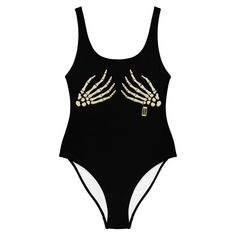 Skeleton Boobs One-Piece Swimsuit | Murder Apparel Stay Spooky, Aesthetic Words, Swimsuits For All, Gothic Outfits, Halloween Town, Edgy Outfits, By The Sea, Playing Dress Up, Women Swimsuits