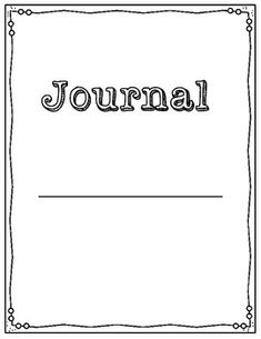 a blank journal with the word journal written in black and white ink on top of it