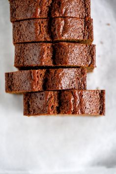 slices of brownie sitting on top of each other