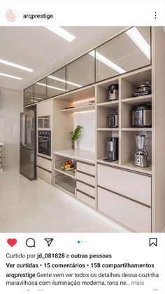 the kitchen is clean and ready to be used as an appliance for cooking