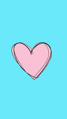 a pink heart on a blue background