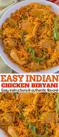 Chicken With Bell Peppers, Arabisk Mad, Rice Dishes Easy, Biryani Rice, Rogan Josh, Indian Chicken