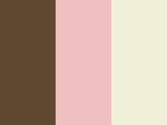 the color palette is brown, pink and white