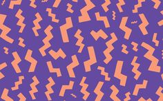 an orange and purple pattern on a purple background