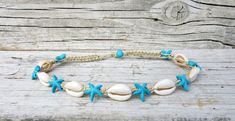 This beautiful necklace is made with cowrie shell beads, turquoise starfish beads, natural hemp twine and finished with a loop bead closure. Material: shell, turquoise, hemp Bead size: shell 1,5 - 2 cm / 0,6 - 0,8 inch.; starfish 1,3 cm /0,5 inch. Your necklace comes gift wrapped and shipped via priority registered air mail with tracking info available. Feel free to ask me any questions! Thanks for visiting and happy shopping :) Handmade Starfish Necklace For Vacation, Bohemian Starfish Necklace For The Beach, Bohemian Starfish Necklace For Beach, Bohemian Starfish Necklace For Vacation, Handmade Bohemian Starfish Jewelry, Starfish Shell Necklace For Beach, Bohemian Starfish Jewelry For Vacation, Bohemian Starfish Shell Necklace For Summer, Bohemian Starfish Shell Necklace For Beach