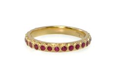 Yellow Gold Ruby Eternity Stack Ring – Armenta Collection Yellow Gold Ruby Round Cut Eternity Band, Yellow Gold Ruby Eternity Band Stackable, Ruby Eternity Band In Yellow Gold Stackable, Ruby Stackable Round Band Promise Rings, Stackable Ruby Eternity Band In Yellow Gold, Yellow Gold Ruby Birthstone Ring, Yellow Gold Ruby Ring With Halo, Yellow Gold Ruby Birthstone Ring With Round Band, Yellow Gold Stackable Ruby Rings Round Cut