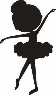 a black and white silhouette of a ballerina