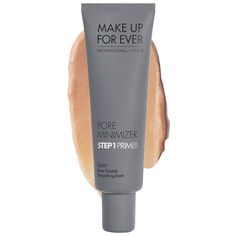 A smoothing makeup primer that visibly reduces the appearance of pores and fine lines for a smooth texture and blurred finish.Finish: NaturalSkin Type: Normal, Oily, and CombinationConcerns: PoresHighlighted Ingredients: - Ginseng: Known to protect, promote radiant-looking skin, and maintain a smooth complexion.What Else You Need to Know: Reduce the appearance of pores for up to 24 hours and instantly smooth skin's appearance with the Step 1 Primer Pore Minimizer. Innovative polymers and silica Pore Minimizer Primer, Velvet Skin, Pore Minimizer, Foundation Primer, Sephora Beauty, Peter Thomas Roth, Enlarged Pores, Minimize Pores, Make Up For Ever