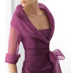 Luxury One-shoulder Blouse For Formal Occasions, Luxury Elegant Evening Wrap, Chic One-shoulder Dress With Draped Sleeves For Cocktail, Formal Organza Shawl, Elegant Organza Shawl For Evening, Women Dresses Classy